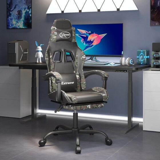 Καρέκλα Gaming VIDAXL 3143889 με Υποπόδιο από Τεχνητό Δέρμα image 8