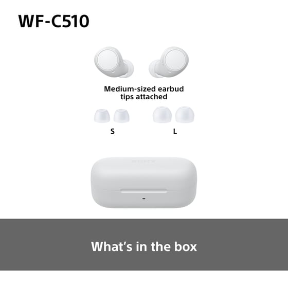 Ακουστικά Bluetooth Sony WF-C510 Truly Wireless Earbuds - Λευκά image 6