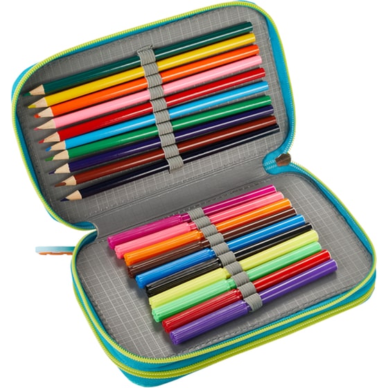 Κασετίνα Παραλληλόγραμμη Γεμάτη Coolbee Dino Διπλή image 3