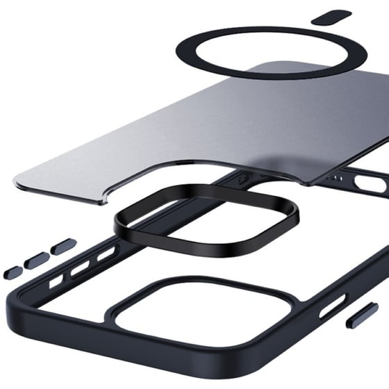 Θήκη Apple iPhone 15 Pro Max - Crong Hybrid Frost Mag Cover - Navy image 3