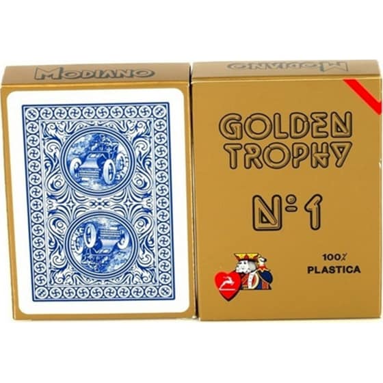 Τράπουλα Modiano Golden Trophy Πλαστική Nο.1 Μπλέ image 2