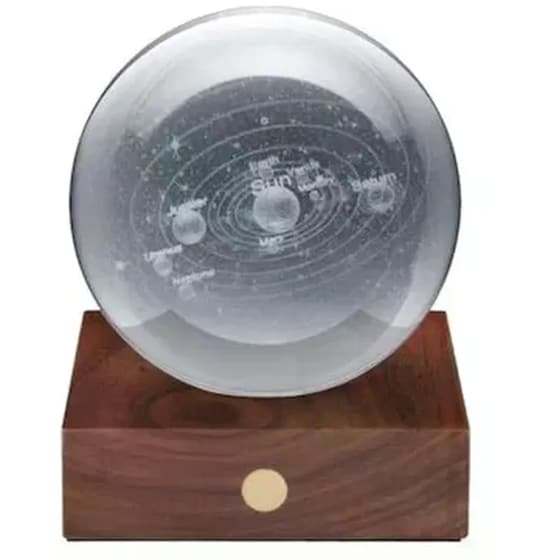 Κρυστάλλινη Σφαίρα Gingko 3D Laser Solar System image 0