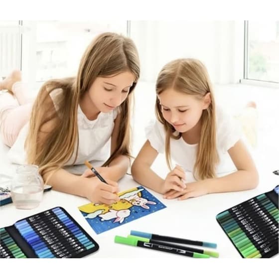 Επαγγελματικοί Μαρκαδόροι Ζωγραφικής Dual Brush Double-sided Highlights (168 Τεμάχια) image 2