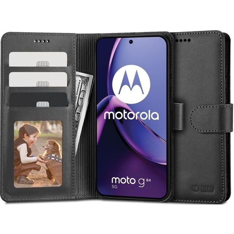 TECH-PROTECT Θήκη Motorola Moto G84 - Tech-protect Πορτοφόλι - Μαύρο