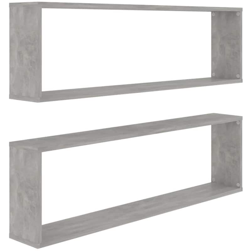 Ράφια Τοίχου VidaXL από Μοριοσανίδα 100x15x30 cm 2 Τμχ - Γκρι