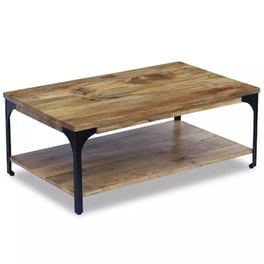 Τραπεζάκι Σαλονιού VidaXL από Ξύλο Μάνγκο 100x60x38cm - Καφέ