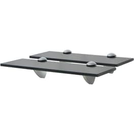 Ράφια Τοίχου VidaXL από Γυαλί 30x10 cm 2 Tμχ -  Μαύρο