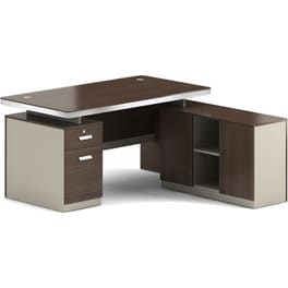 Γραφείο 24Mall 160x80x75cm Καρυδί - Μπεζ