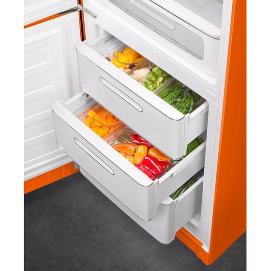 SMEG FAB32LOR6 332 Lt Total No Frost Πορτοκαλί Ψυγειοκαταψύκτης image 5