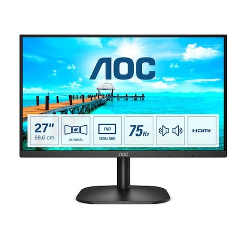 AOC B2 27B2AM Monitor 27 FHD VA Flat 75Hz 4ms φωτογραφία