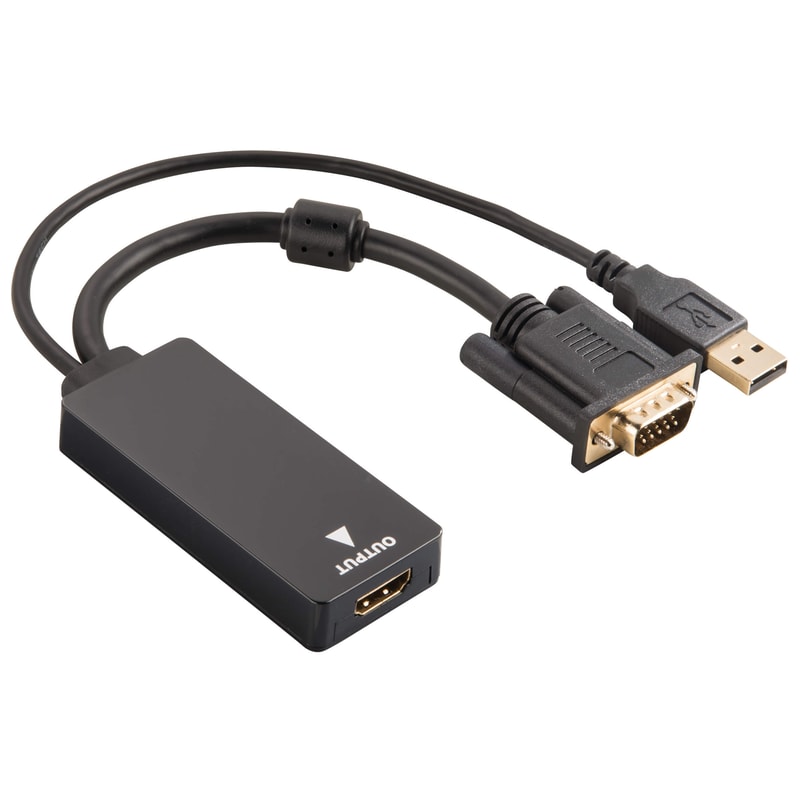 OEM Αντάπτορας Hama VGA+USB Male σε HDMI Female