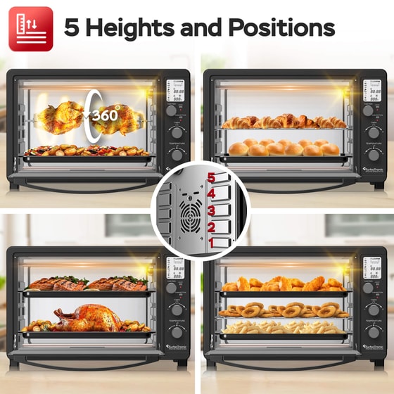 TURBOTRONIC TT-DEV45 45 Lt Μαύρο Ηλεκτρικό Φουρνάκι image 11