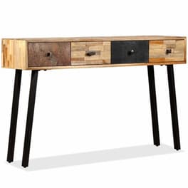 Κονσόλα Vidaxl από Μασίφ Ανακυκλωμένο Ξύλο Teak 120x30x76 cm - Καφέ