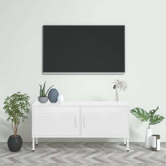 Έπιπλο Τηλεόρασης VidaXL Ατσάλι 105x35x50cm - Λευκό image 1