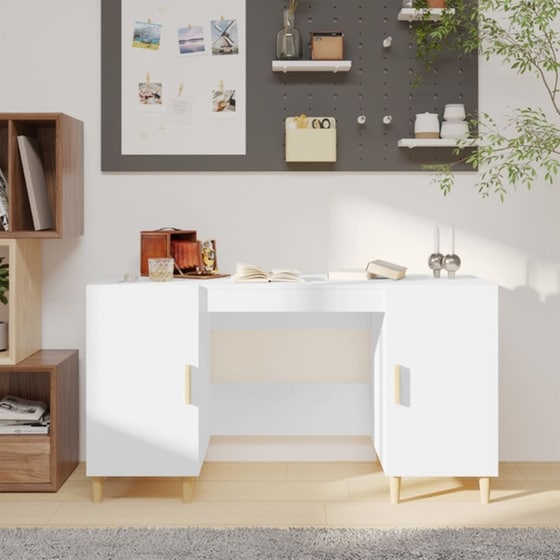 Γραφείο VidaXL από Επεξεργασμένο Ξύλο 140x50x75 cm - Λευκό image 1