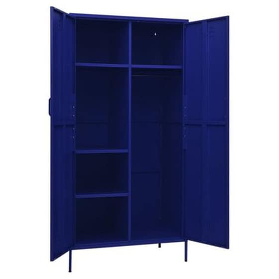 Δίφυλλη Ντουλάπα Vidaxl από Ατσάλι 90x50x180cm - Μπλε image 1