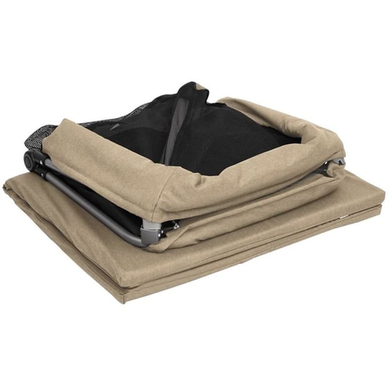 Παρκοκρέβατο VidaXL με Στρώμα Μπεζ Γκρι image 7