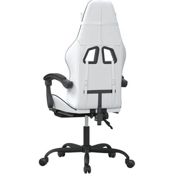 Καρέκλα Gaming VIDAXL 3143840 με Υποπόδιο από Τεχνητό Δέρμα - Μαύρο image 3