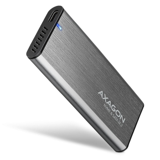 AXAGON EEM2-SG2 USB-C 3.2 Gen 2 Θήκη για M.2 NVMe & SATA SSD 30-80mm Αλουμινίου image 0