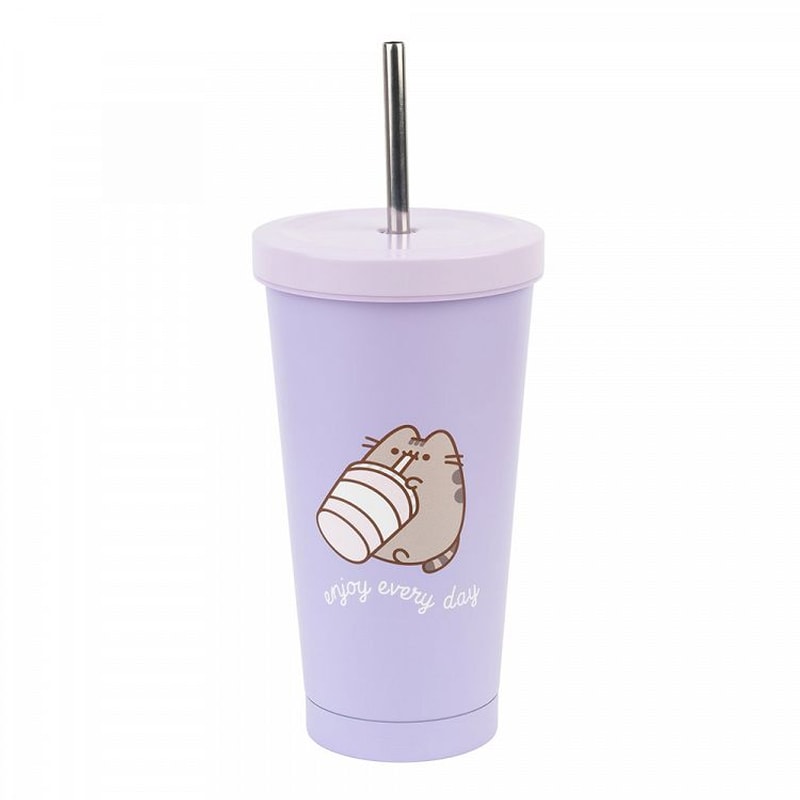 Θερμός Ποτήρι Με Καπάκι Και Μεταλλικό Καλαμάκι Pusheen Moments Collection