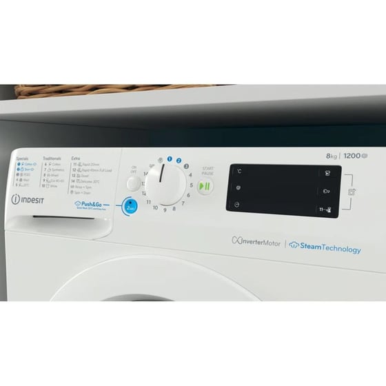 INDESIT BWE 81295X WV EE 8 kg 1.200 Στροφές Λευκό Πλυντήριο Ρούχων image 1