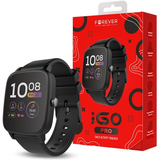 Forever Igo Pro Jw-200 Smartwatch Με Παλμογράφο (μαύρο) image 2