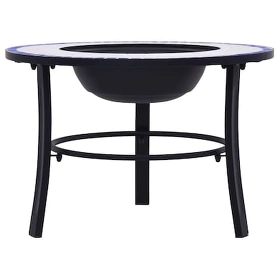 Vidaxl Τζάκι Εξωτερικού Χώρου «μωσαϊκό» Μπλε/λευκό 68 Εκ. Κεραμικό image 4