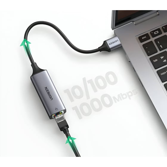 Αντάπτορας Ugreen USB-A Male σε Ethernet Female image 1