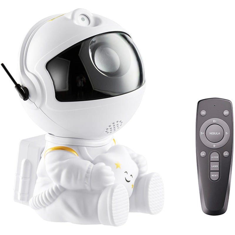 XO Παιδικό Φωτιστικό Projector Astronaut Sky με Προβολή Αστεριών Λευκό 8.5x5x7.6εκ.