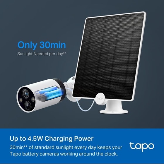 TP-Link Tapo A200 ενσύρματο ηλιακό πάνελ 4.5W image 2