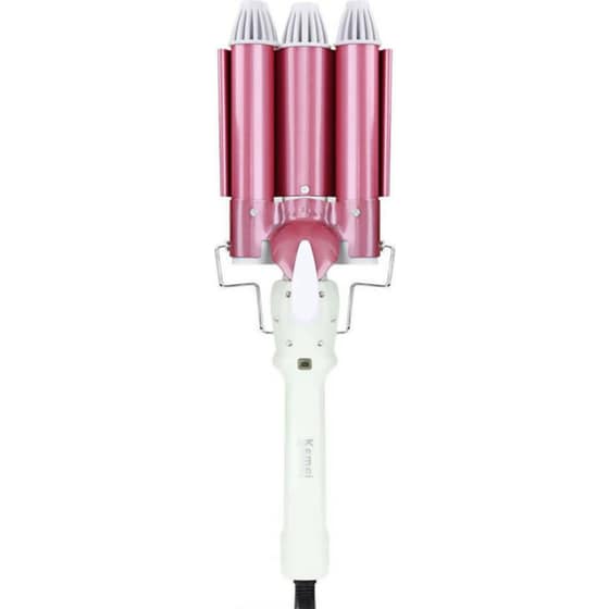 Τριπλό Ψαλίδι Μαλλιών για Mπούκλες KEMEI Ceramic Hair Waver Triple Curler Perm Rolls 25mm image 0