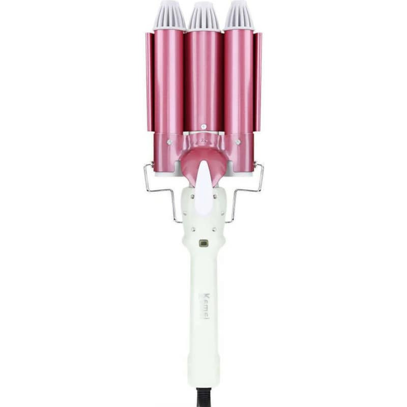 Τριπλό Ψαλίδι Μαλλιών για Mπούκλες KEMEI Ceramic Hair Waver Triple Curler Perm Rolls 25mm φωτογραφία