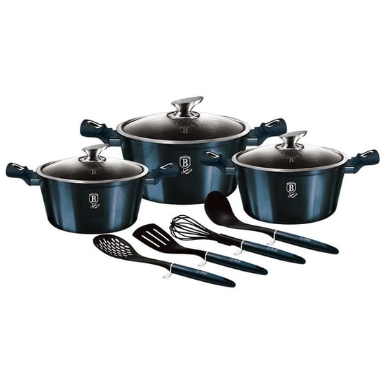 Σετ Μαγειρικά Σκεύη BERLINGER HAUS BH-6152 10 τμχ Μπλε image 0