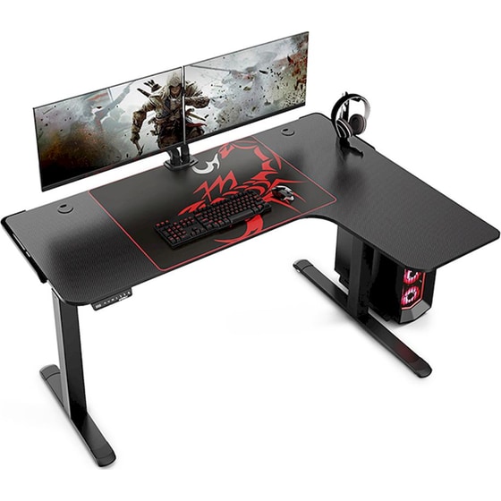 Γραφείο Γωνιακό Gaming/ Εργασίας Eureka Ergonomic ERK-EGD-L60R-B-US 155x106x76-123cm image 2