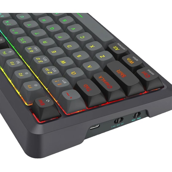 Redragon K688GB Gaming Μηχανικό Ασύρματο Bluetooth Πληκτρολόγιο RGB Μαύρο (US) image 4
