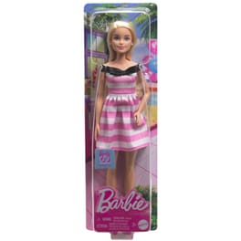 Κούκλα Barbie Ριγέ Φόρεμα 65 Χρόνια - (HTH66)