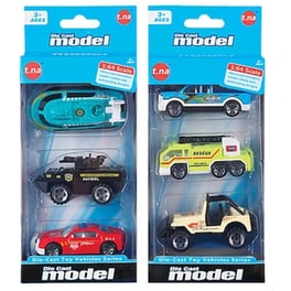 Σετ 3 Τem Mεταλλικα Οχηματα Free Wheels 9x21cm Toymarkt 913103