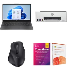 HP 15-fc0071nv 15.6" FHD IPS (Ryzen 7-5825U/16 GB/1TB SSD/Radeon Graphics/Windows 11 Home) + HP Smart Tank 580 + Trust Fyda + Microsoft Office 365 Personal + Check Point Antivirus