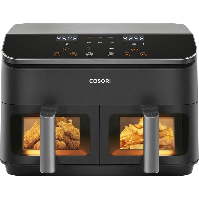 COSORI COSORI CAF-R901-AEU με Αποσπώμενο Κάδο 8.5 L 1750 W Μαύρο/Ασημί Φριτέζα Αέρος