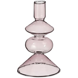 Κηροπήγιο Edelman Costa Pink 1122392 Γυάλινο 9x14.5cm - Μωβ