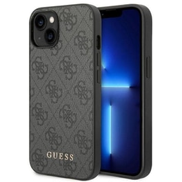 Θήκη Apple iPhone 14 - Guess Hard Case 4G Metal Gold - Grey