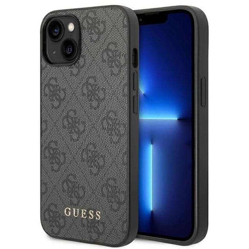 GUESS Θήκη Apple iPhone 14 - Guess Hard Case 4G Metal Gold - Grey