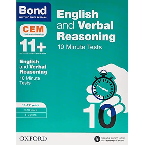Bond 11+: English & Verbal Reasoning: CEM 10 Minute Tests: 10-11 years image 0