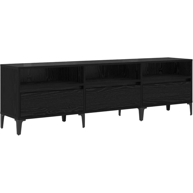 Έπιπλο Τηλεόρασης VidaXL με Συρτάρι 150 x 30 x 45 cm - Μαύρη Οξιά