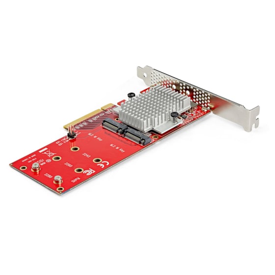 Startech PEX8M2E2 Κάρτα Δικτύου Ενσύρματη Σύνδεση x8 / x16 Dual NVMe or AHCI M.2 SSD image 1