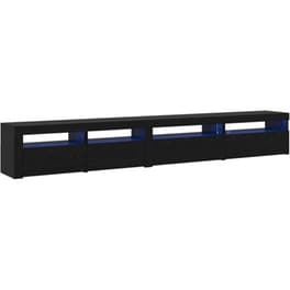 Έπιπλο Τηλεόρασης VidaXL με LED 3 τμχ 270 x 35 x 40 cm - Μαύρη Οξιά