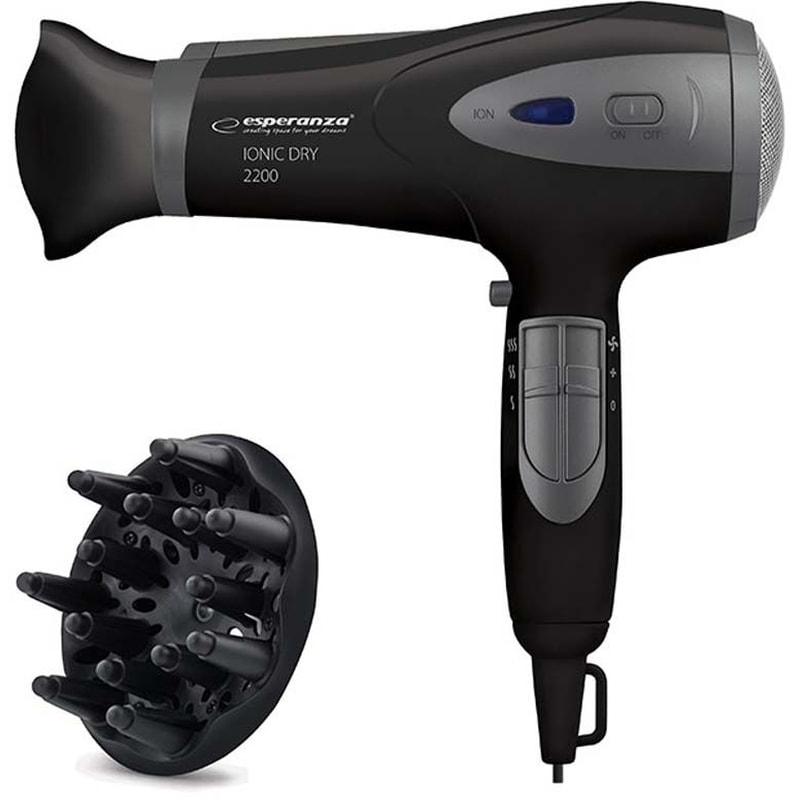 Σεσουάρ Μαλλιών ESPERANZA Vivien EBH005K 2200 W Μαύρο