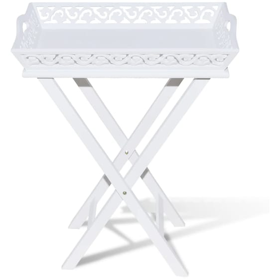 Τραπεζάκι Σαλονιού Vidaxl από MDF 57x37x11cm - Λευκό image 2