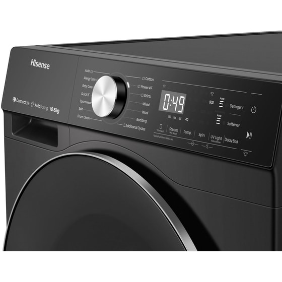 HISENSE WF5S1045BB 10.5 kg  1.400 Στροφές με WiFi Ανθρακί Πλυντήριο Ρούχων image 3