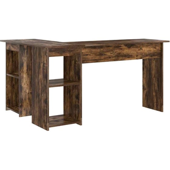 Γραφείο VidaXL από Επεξεργασμένο Ξύλο 142x102x73 cm - Καπνιστή Δρυς image 5